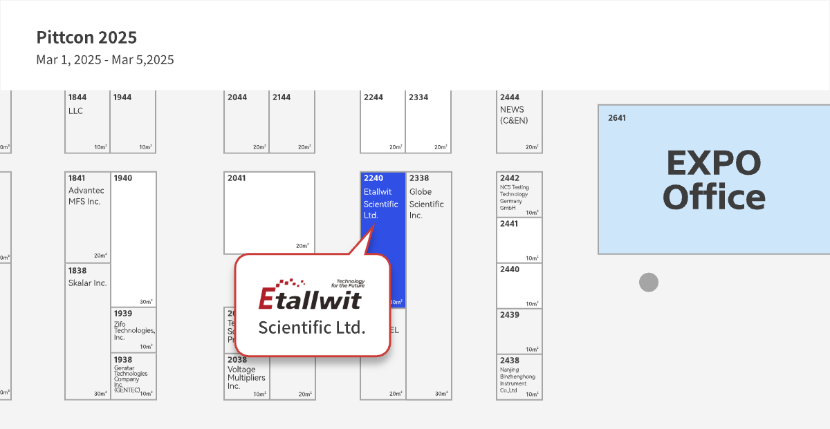 Etallwit's stand at the Pittcon 2025 Conference + Expo