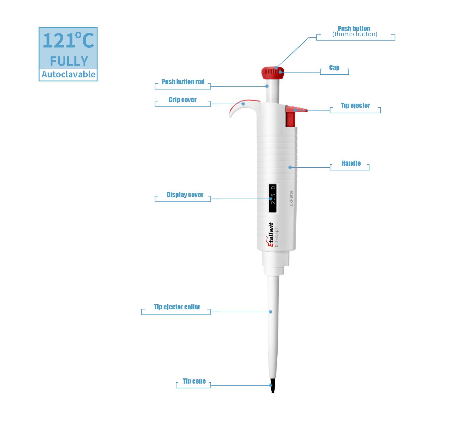 ExPette Series pipette with adjustable volume for accurate and efficient liquid dispensing