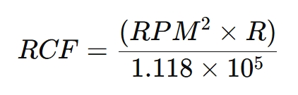 Centrifuge RCF Calculation Formula - RPM and Radius