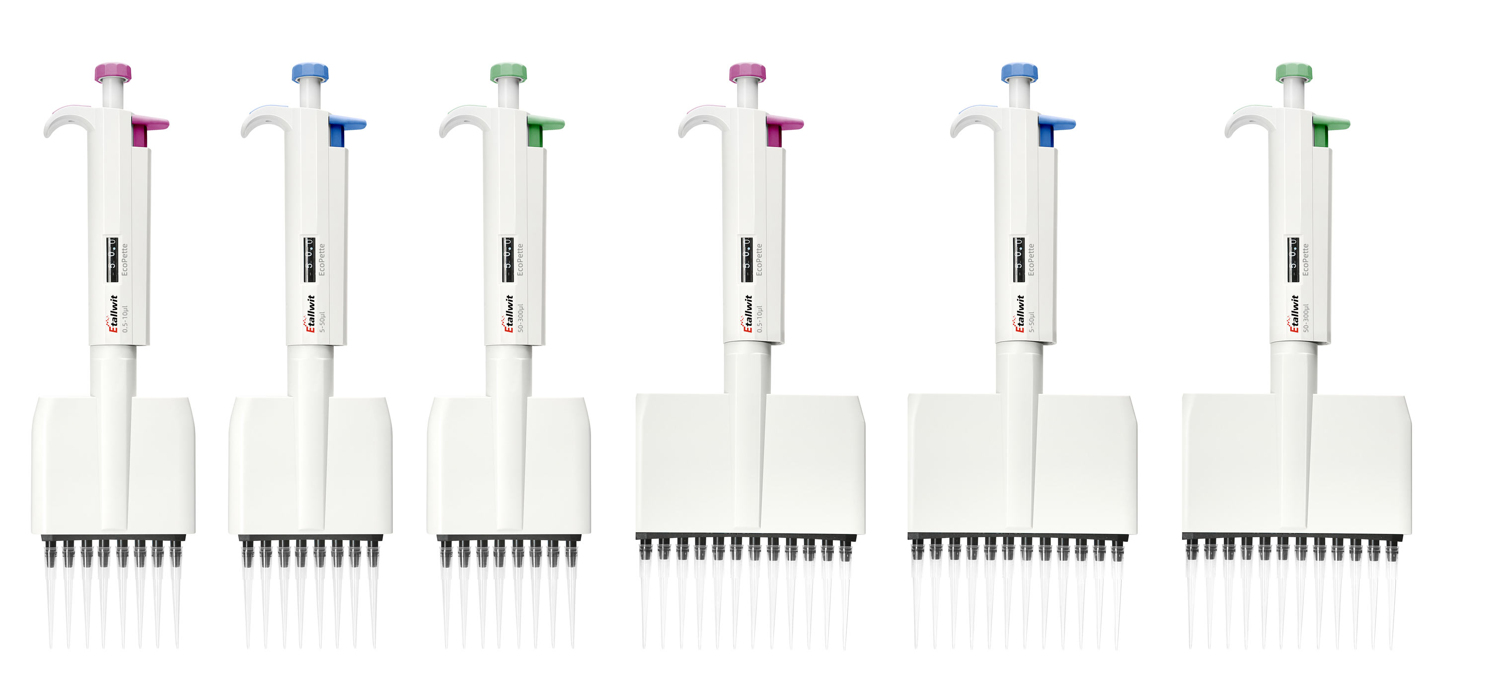 EcoPette 8-Channel 12-Channel Half Autoclavable Mechanical Pipette