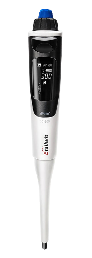 Etallwit Electronic Pipette - Adjustable volume range 30-300μL for precision liquid handling