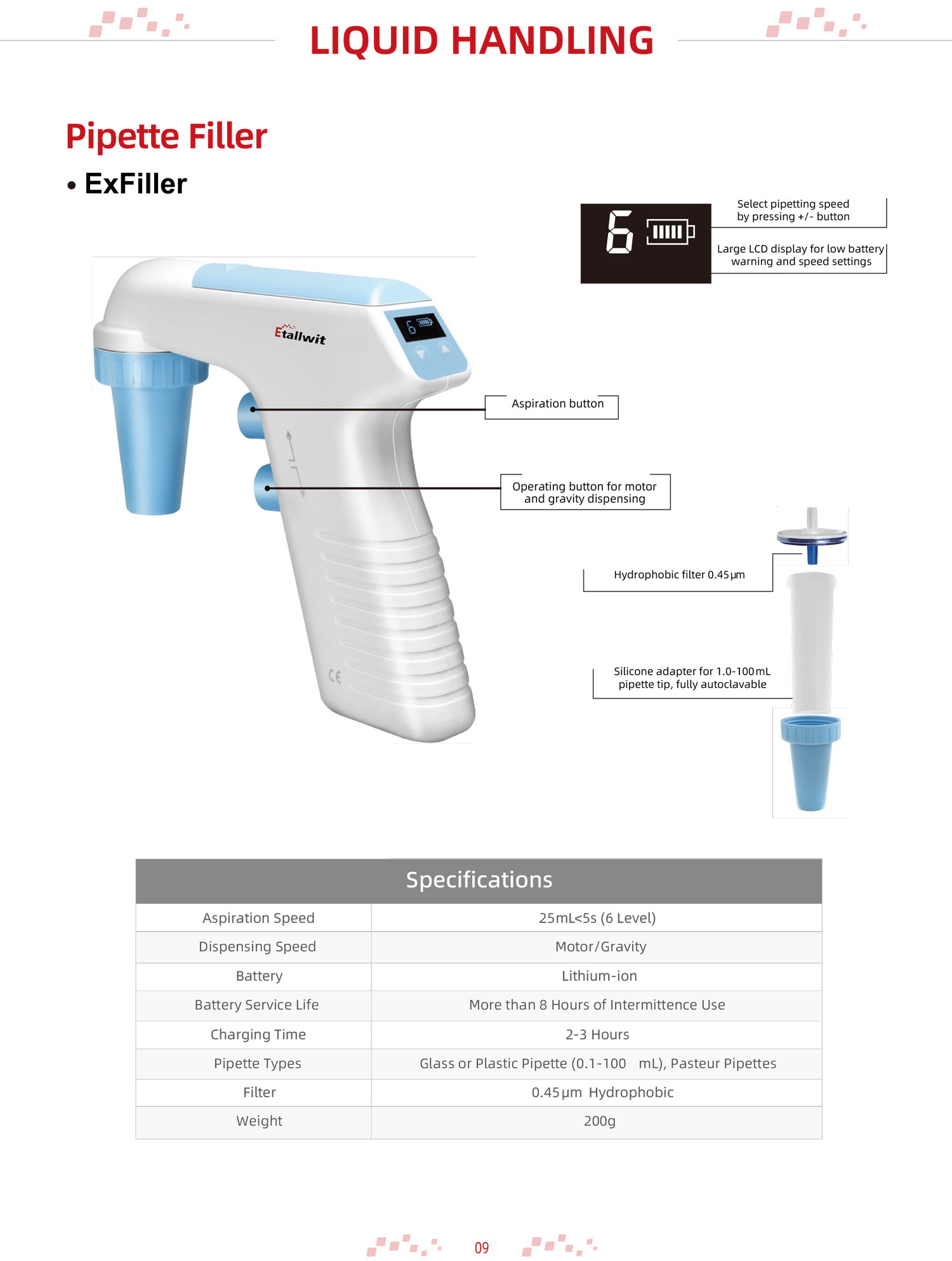 ExFiller Pipette Filler Description