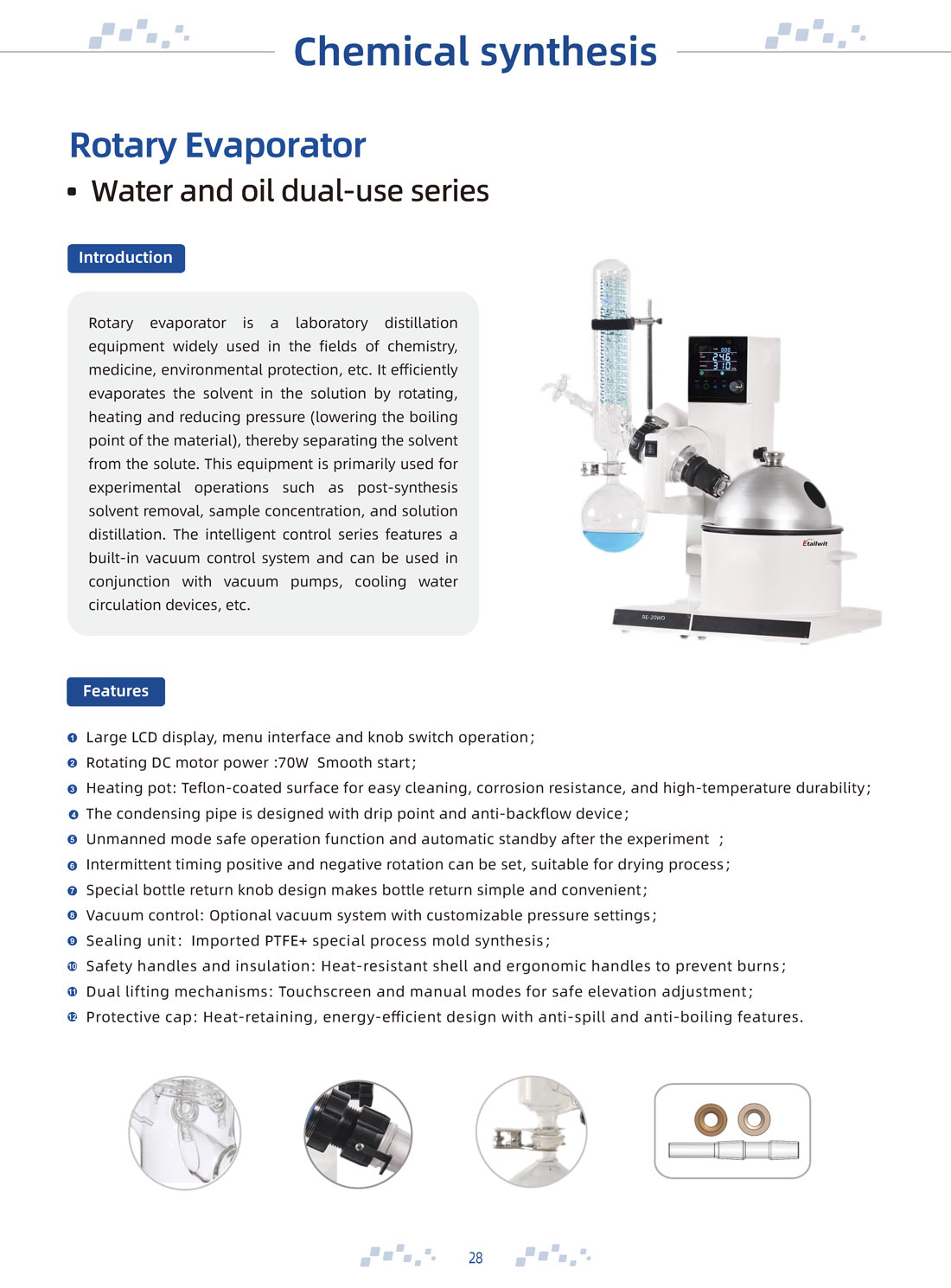 Etallwit Water and Oil Bath Rotary Evaporator Description
