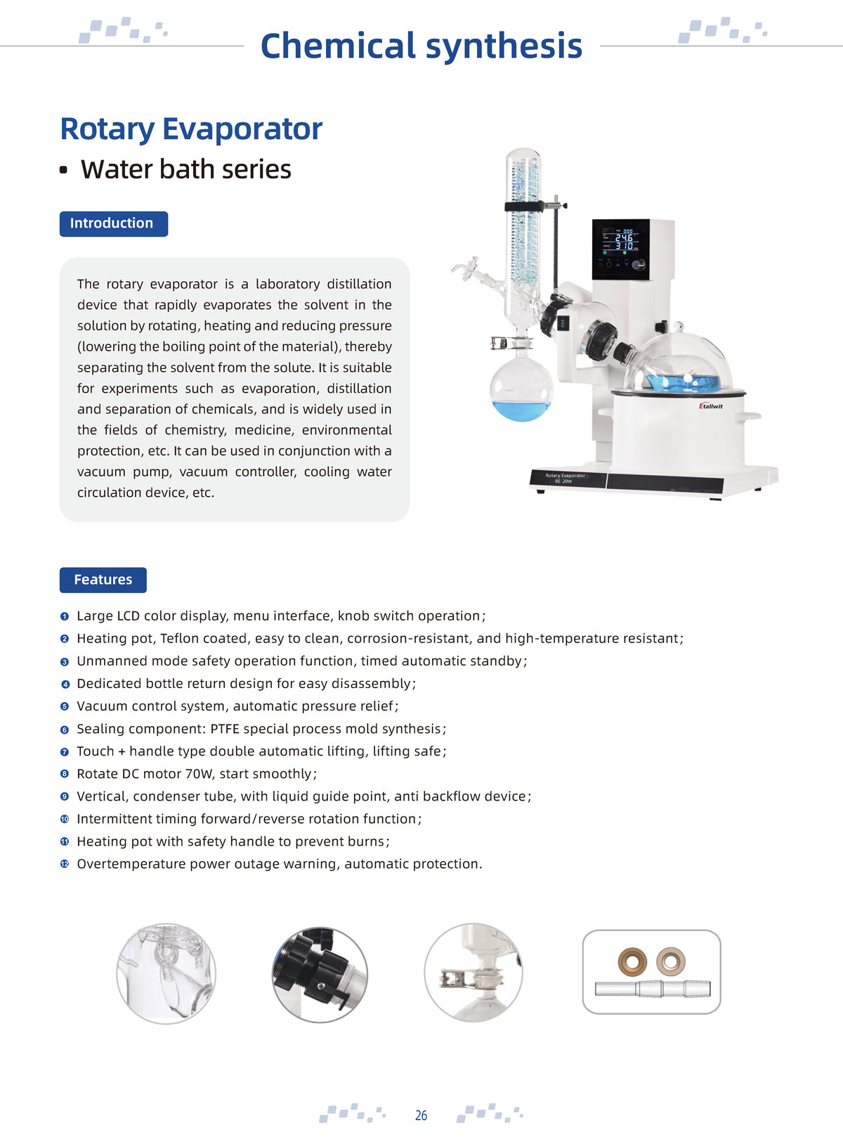 Etallwit Water Bath Rotary Evaporator Description