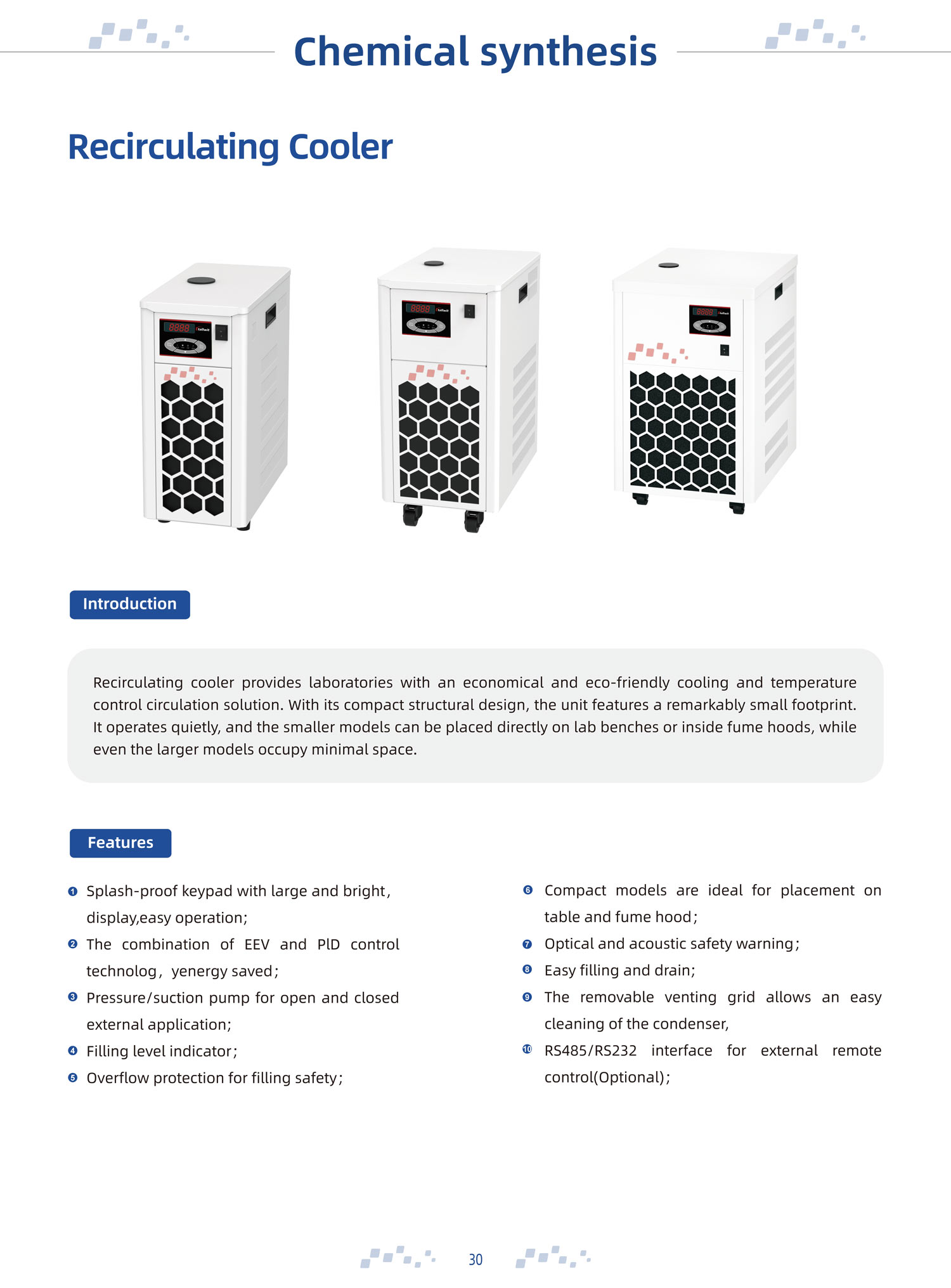 Etallwit RC-2003 Recirculating Cooler Description