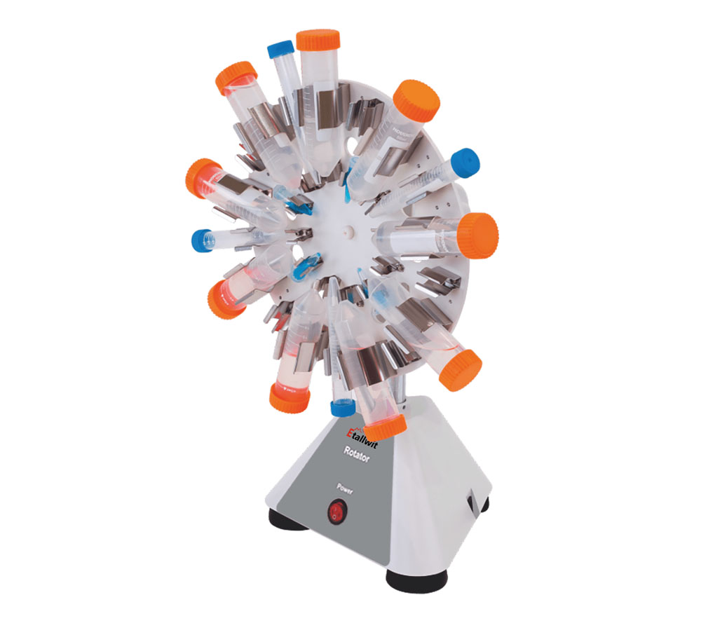 Etallwit 90° Fixed Speed Tube Rotator for Uniform Mixing of Blood and Sample Tubes in Laboratory