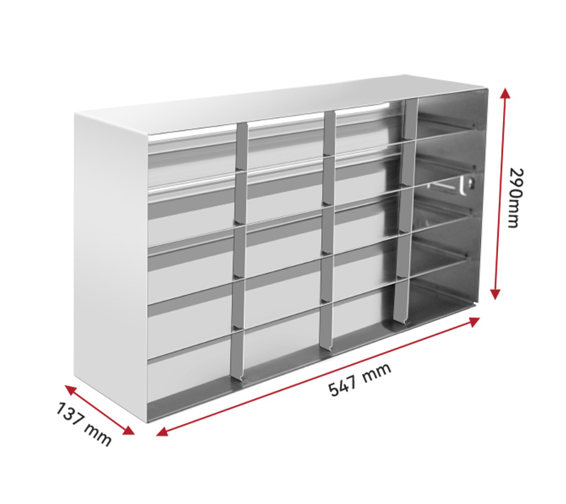R254A Size - Upright Freezer Side Access Racks