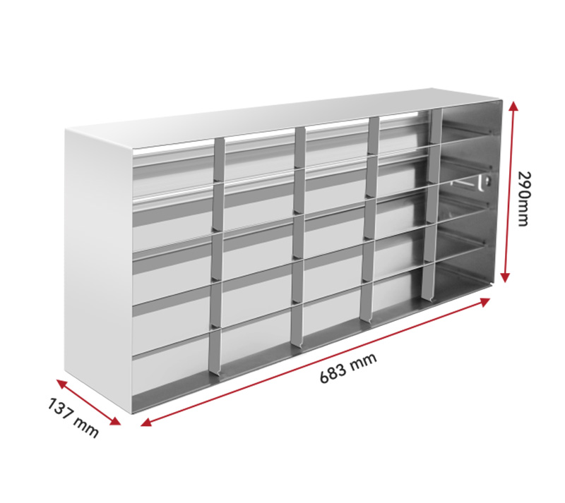 R255A Size - Upright Freezer Side Access Racks