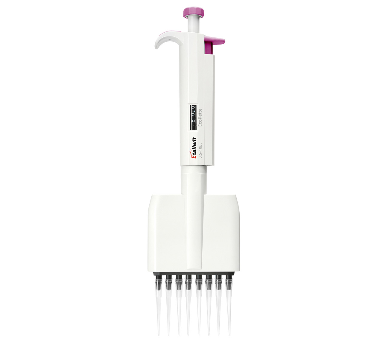 EcoPette 8-Channel Half Autoclavable Mechanical Pipette-0.5-10μI
