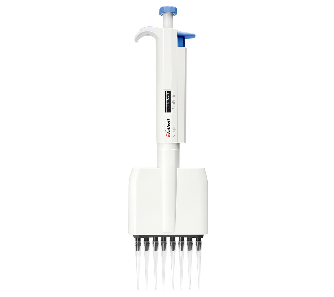 EcoPette 8-Channel Half Autoclavable Mechanical Pipette-5-50μI