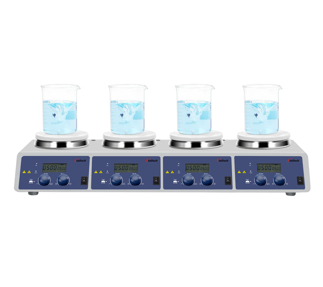 LCD 4-Channel Digital Magnetic Hotplate Stirrer