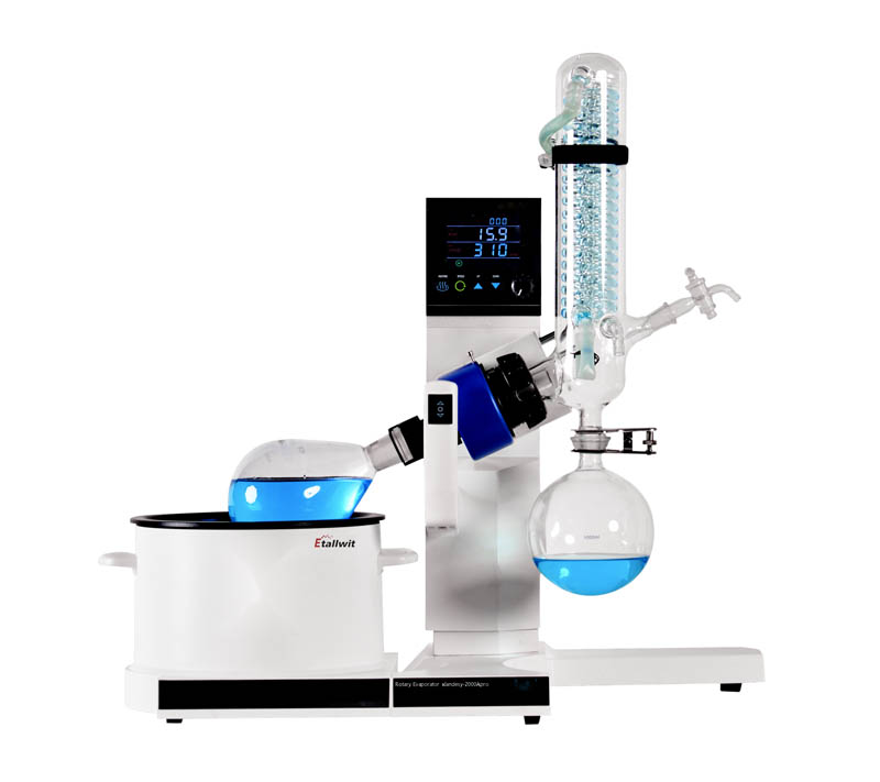2L Rotary Evaporator with Water and Oil Bath and Vacuum Controller